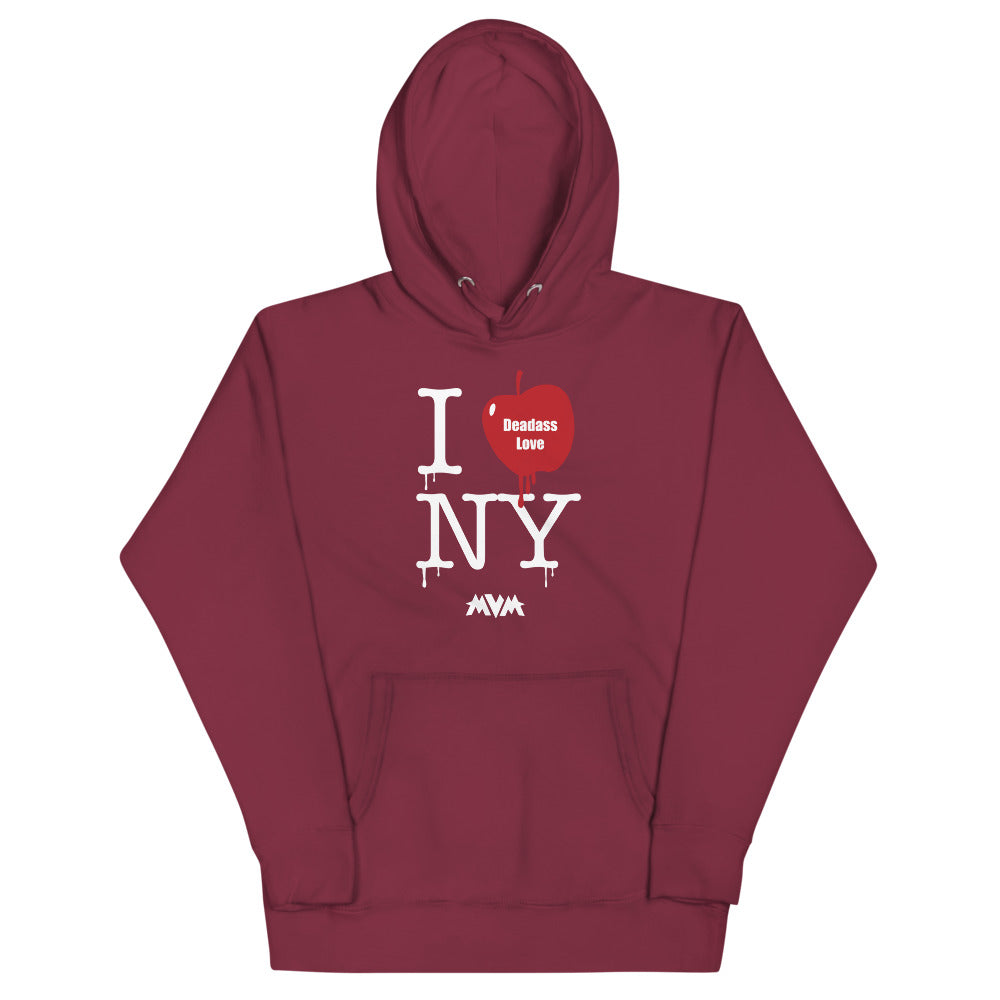 NYGiftloft Embroidered Harvard Style New York Hoodie | NYC Hoodie (2 Colors) Burgundy / XXL